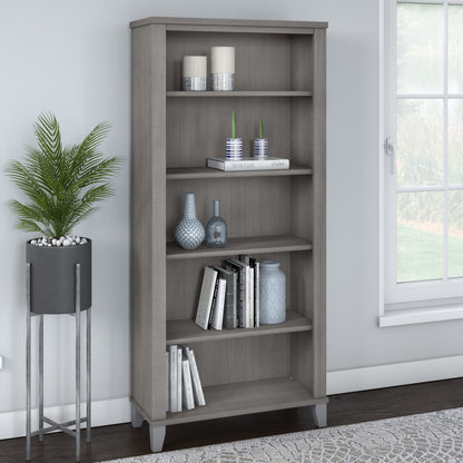 Étagère à livres Bush Furniture Somerset, 5 niveaux, avec étagères réglables
