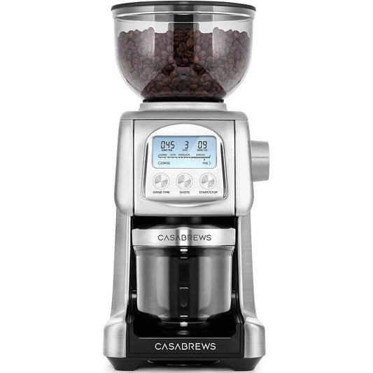 CASABREWS Tornado Moulin à café électrique à meules coniques argenté - N/A
