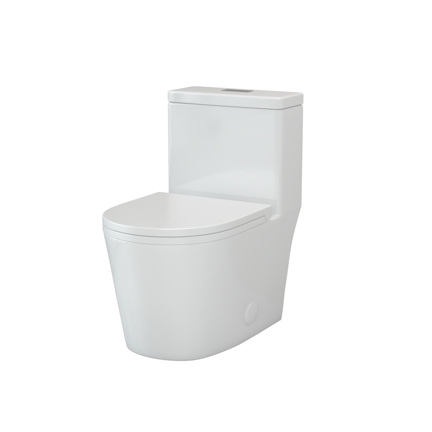 CB HOME 24'' Toilettes compactes monobloc, chasse d'eau double, siphon moderne, hauteur confortable de 16,5'', avec siège à fermeture amortie.