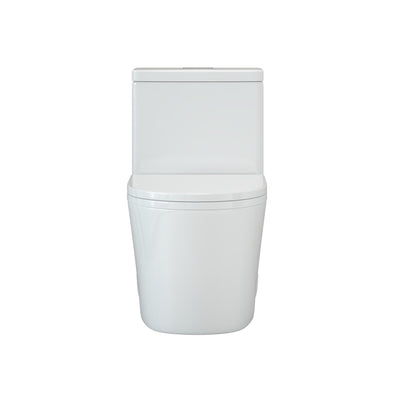 CB HOME 24'' Toilettes compactes monobloc, chasse d'eau double, siphon moderne, hauteur confortable de 16,5'', avec siège à fermeture amortie.