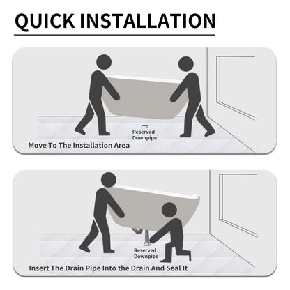 Baignoires autoportantes en acrylique CB HOME 59''/67'', baignoires à trempage à côté unique contre le mur, trop-plein gauche/droite