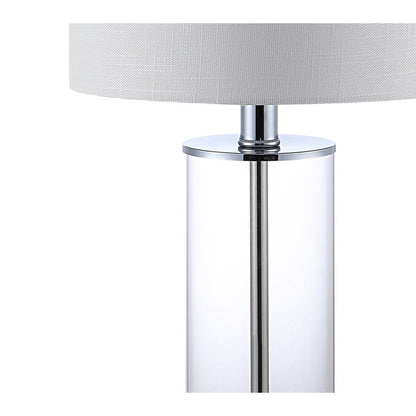 Lampe de table LED Cabell 21 en verre, moderne et contemporaine, avec port de charge USB, bronze vieilli (lot de 2) par JONATHAN Y