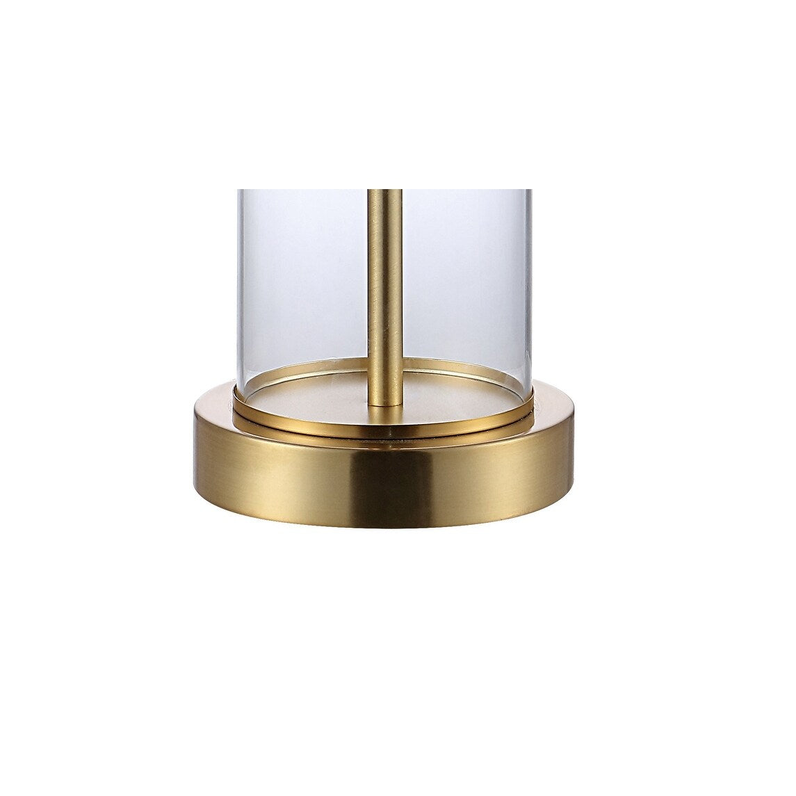 Lampe de table LED Cabell 21 en verre, moderne et contemporaine, avec port de charge USB, bronze vieilli (lot de 2) par JONATHAN Y