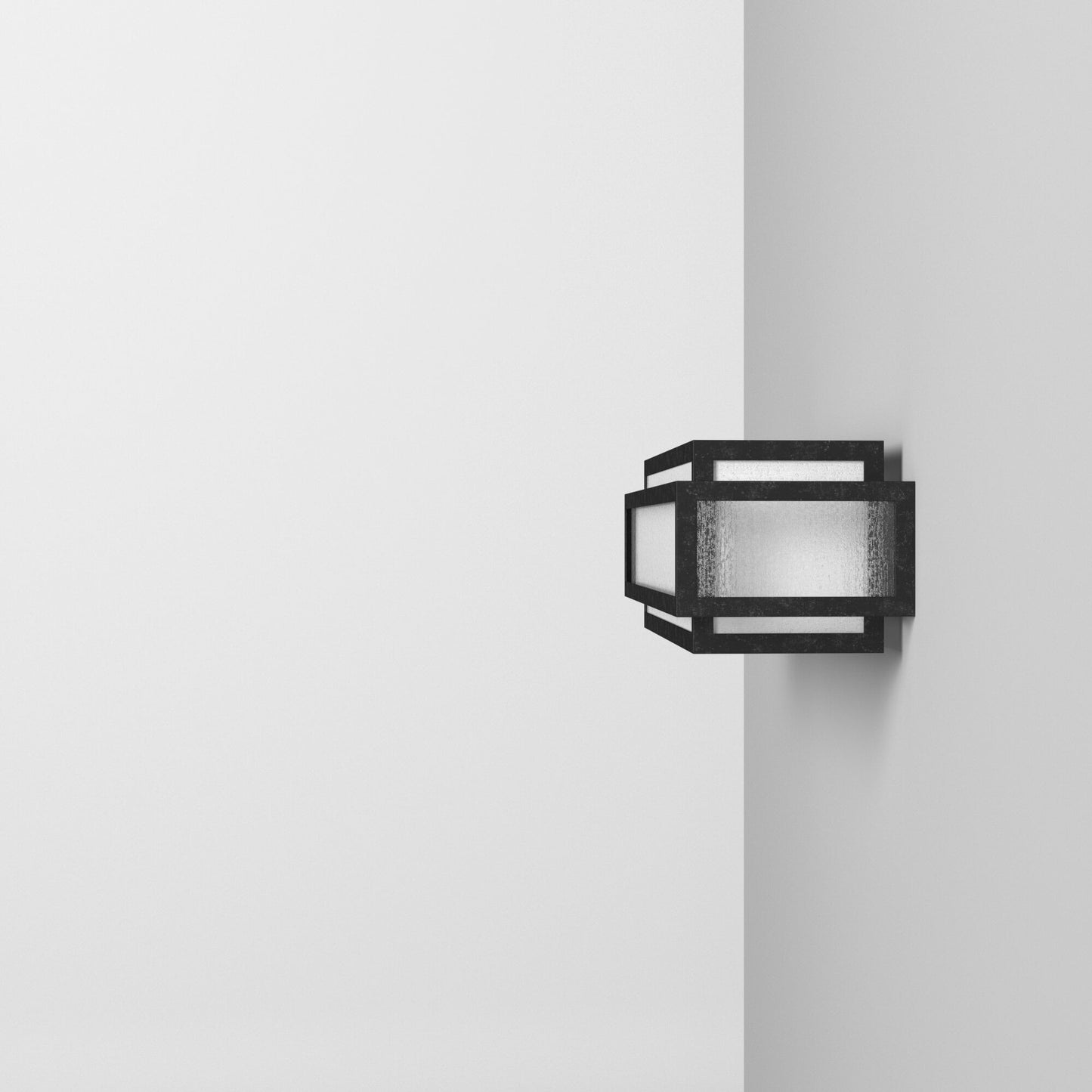 Lavery Camden Square, barre de bain à 3 lumières, couleur charbon vieilli et verre dépoli