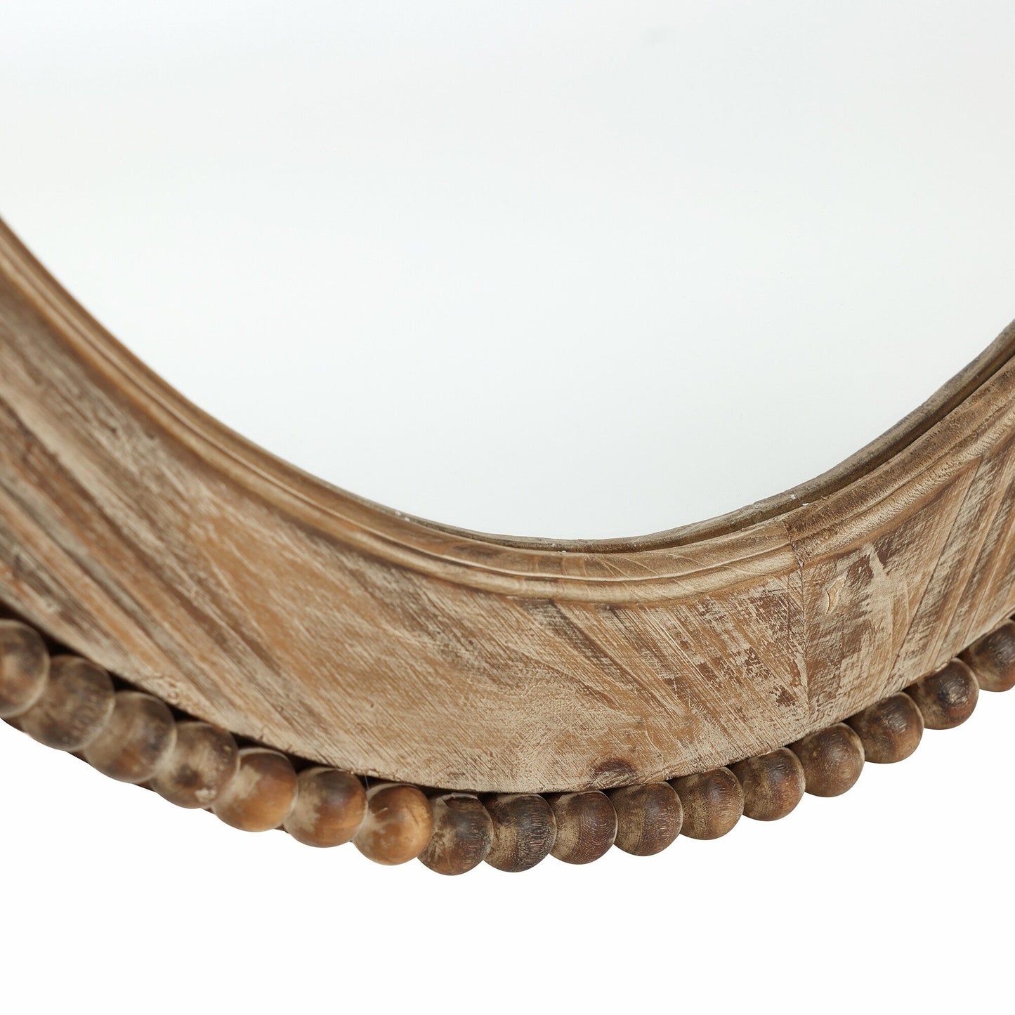 Miroir mural ovale Cameo avec cadre en bois, 81 cm (32 pouces), miroir mural de salle de bain - 81,03 H x 61,0 W x 3,2 D (cm)