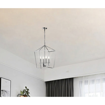 Suspension en forme de lanterne, style bougie, pour escalier ou îlot de cuisine, lustre à cage ouverte - N/A