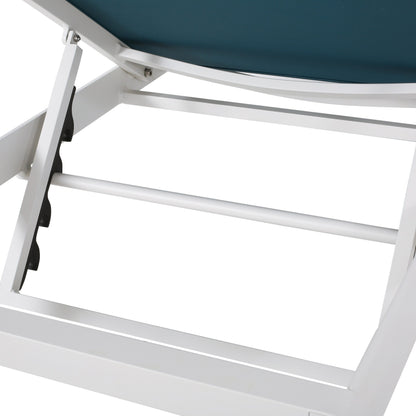 Chaise longue d'extérieur en aluminium Cape Coral (lot de 2) par Christopher Knight Home - 77,56 L x 25,20 l x 11,80 h (cm)