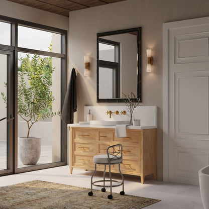 Tabouret de coiffeuse Diana à dossier en X de Carolina Living avec roulettes