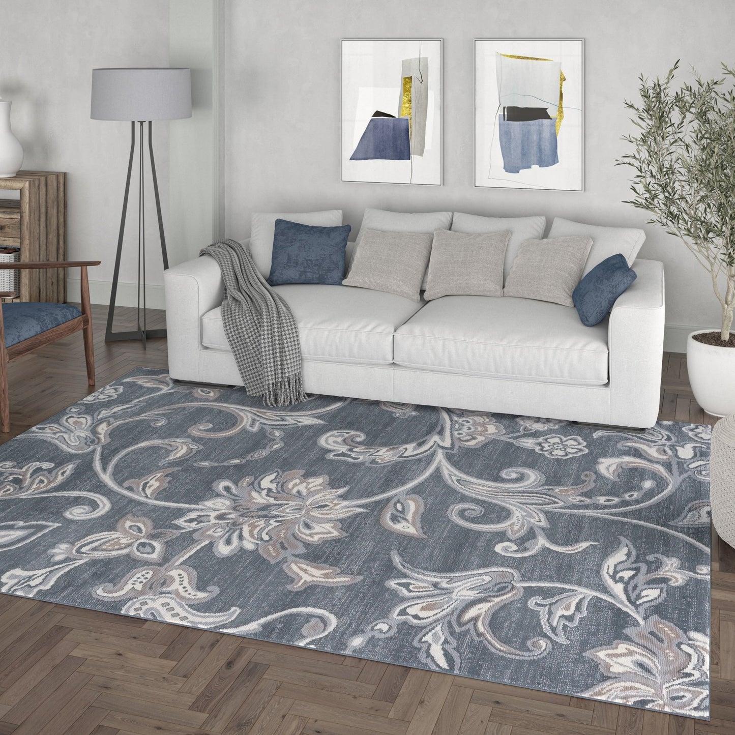 Carrington Transitional Floral & Botanical Indoor Area Rug