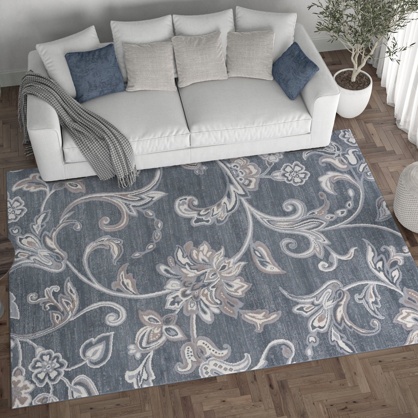 Carrington Transitional Floral & Botanical Indoor Area Rug