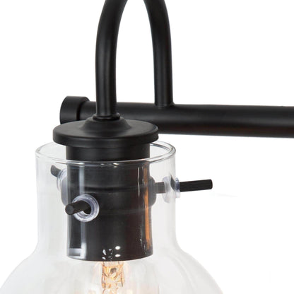 Applique murale de salle de bain à 3 lumières, style moderne, avec abat-jour en verre sphérique, couleur or.