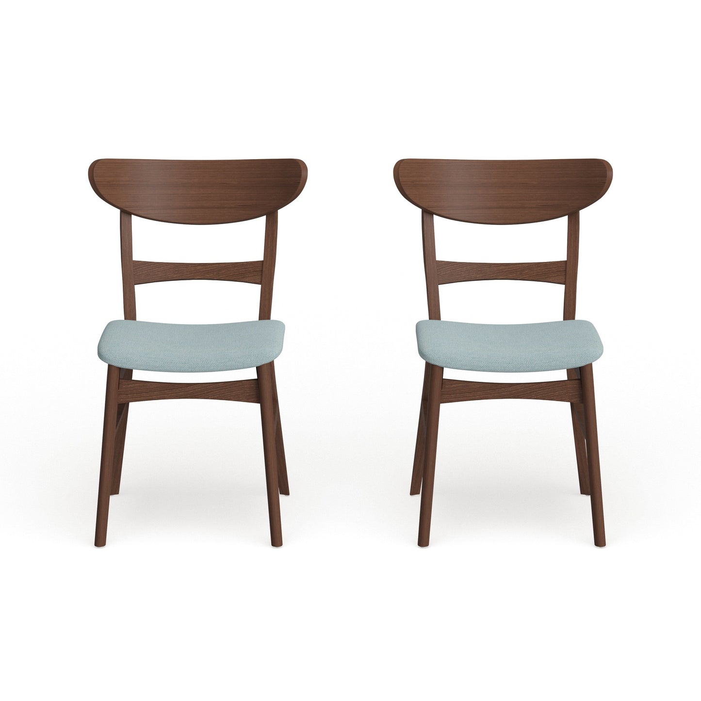 Chaise de salle à manger Abrielle en bois d'acacia rembourré, style moderne du milieu du siècle, par Christopher Knight Home (lot de 2)