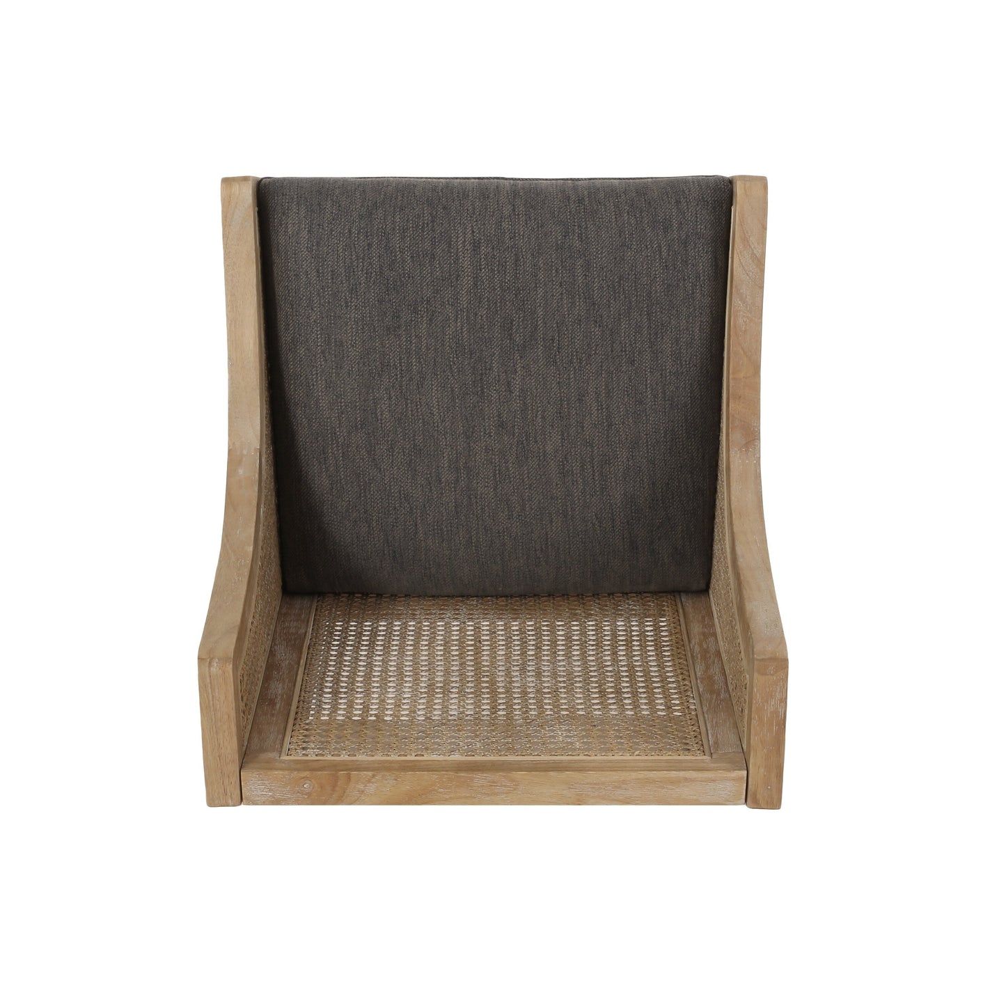 Christopher Knight Home Cataldo Tabourets de comptoir en bois et rotin avec revêtement en tissu, 65 cm (lot de 2)