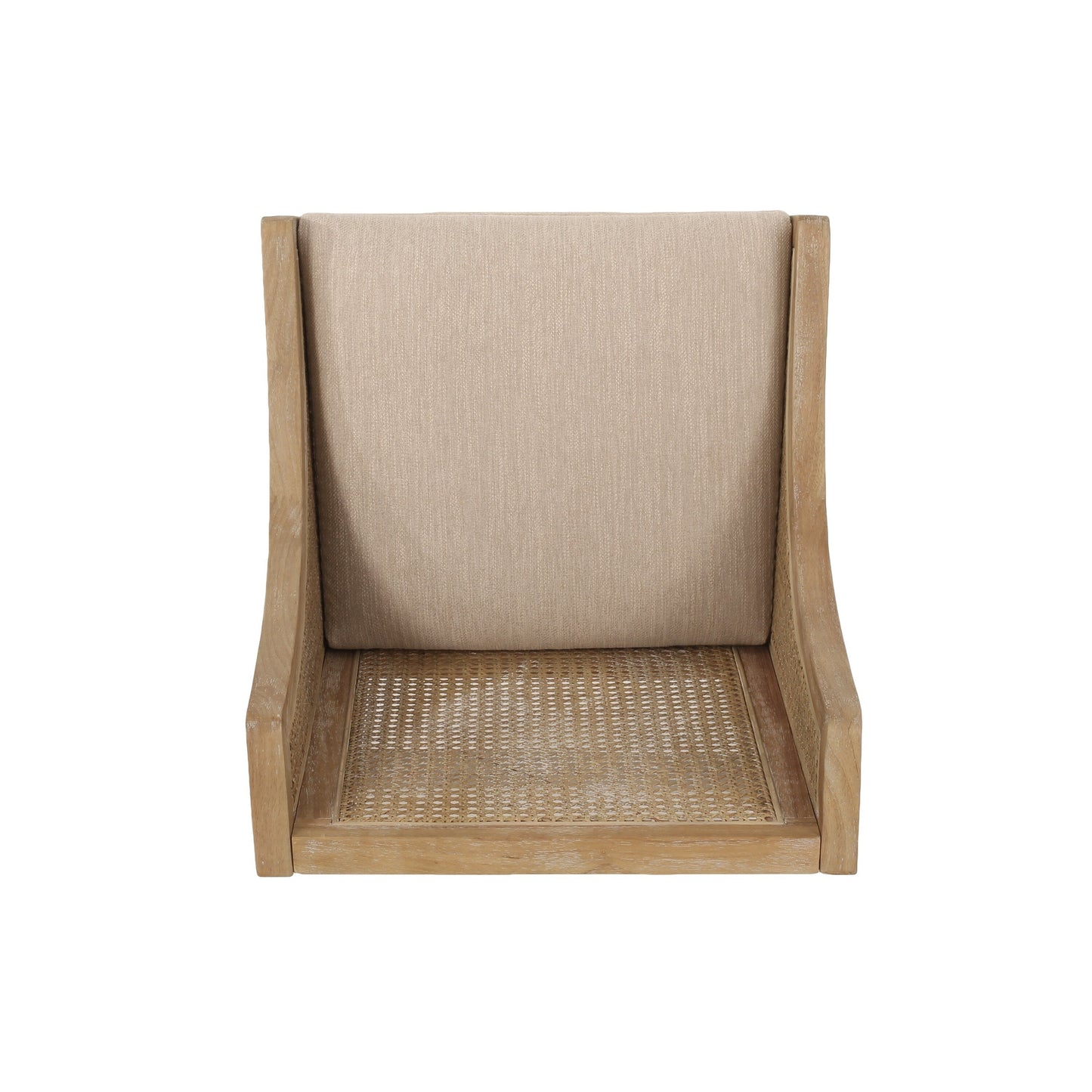 Christopher Knight Home Cataldo Tabourets de comptoir en bois et rotin avec revêtement en tissu, 65 cm (lot de 2)