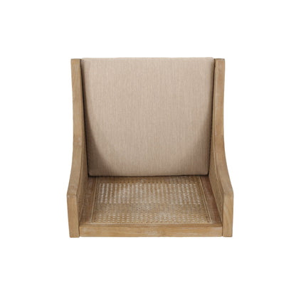 Christopher Knight Home Cataldo Tabourets de comptoir en bois et rotin avec revêtement en tissu, 65 cm (lot de 2)