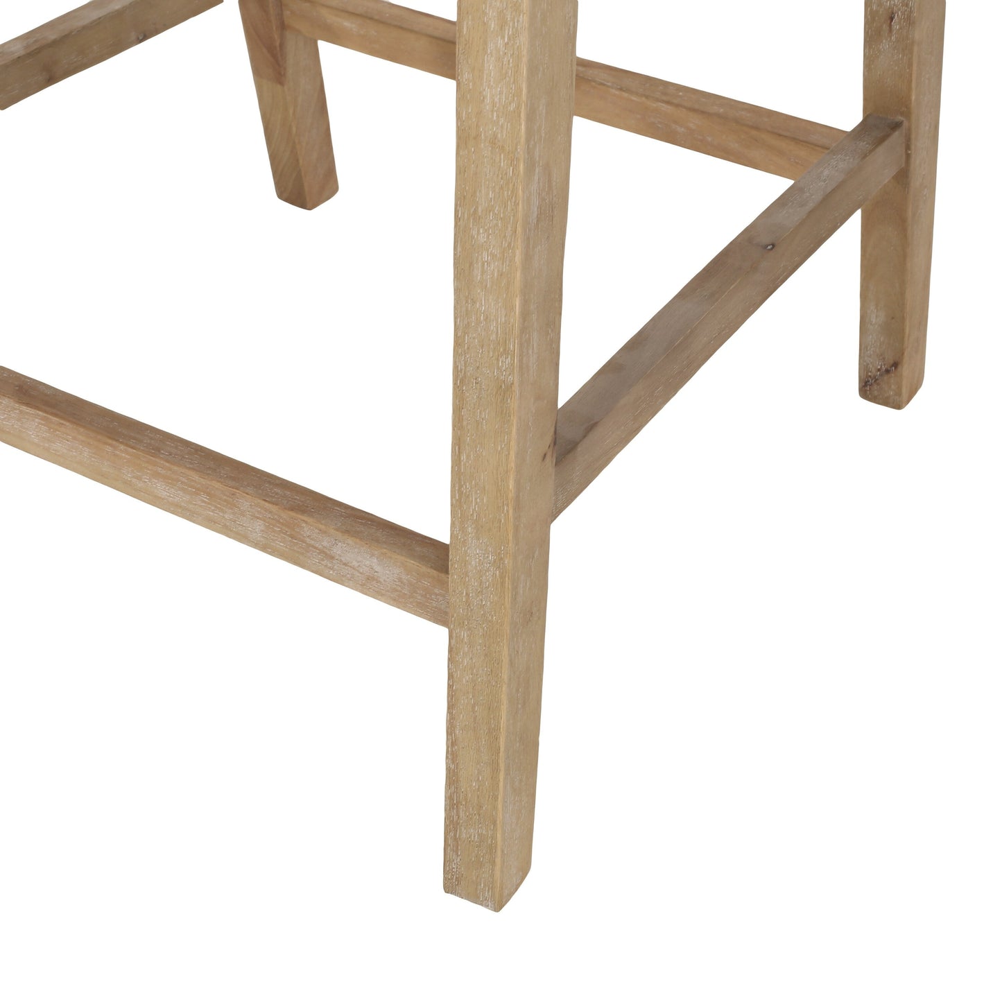 Christopher Knight Home Cataldo Tabourets de comptoir en bois et rotin avec revêtement en tissu, 65 cm (lot de 2)