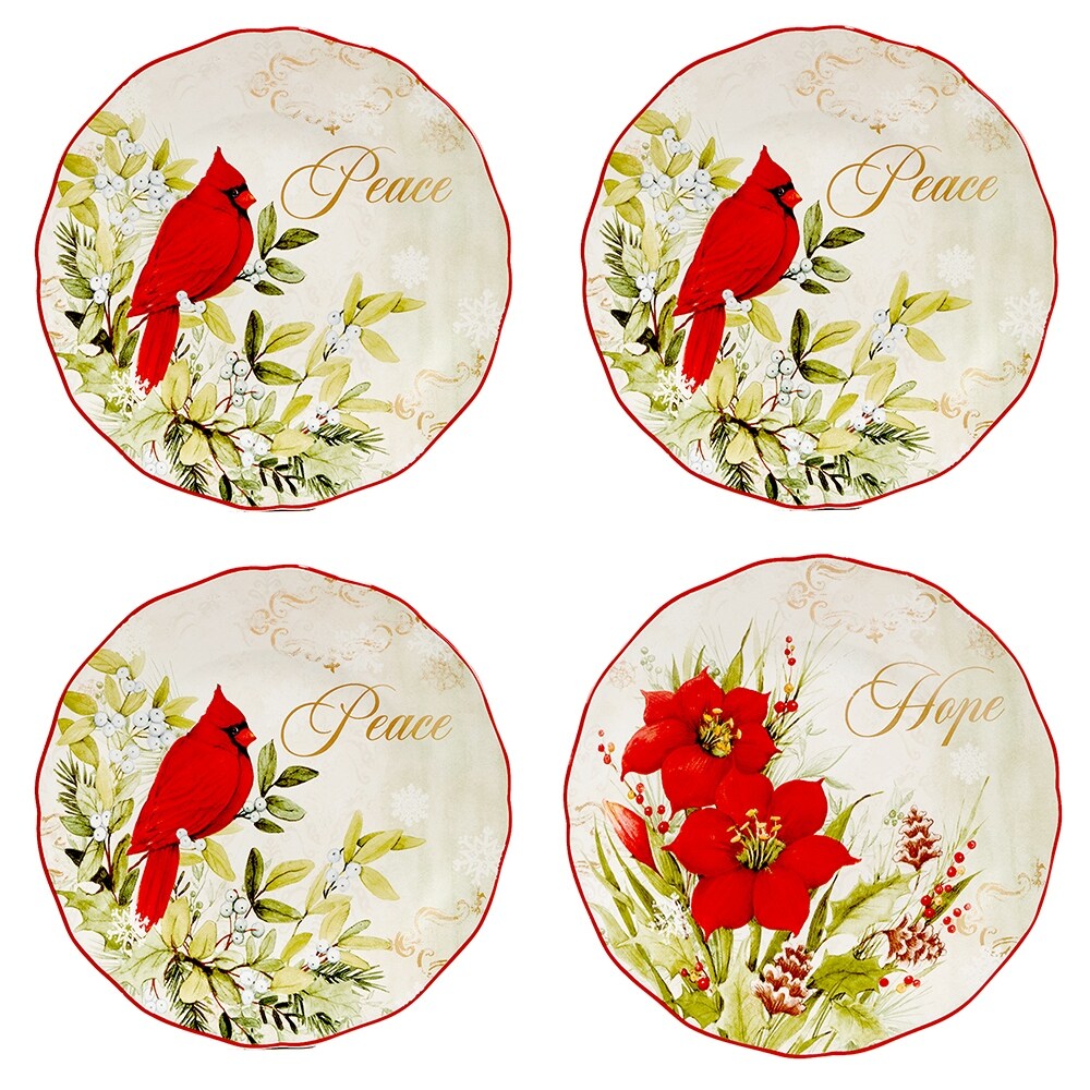 Service de vaisselle Certified International Winter's Medley, 16 pièces, pour 4 personnes.