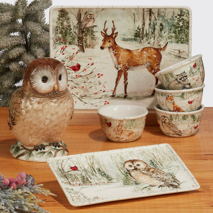 Service de vaisselle Certified International Winter's Walk, 16 pièces, pour 4 personnes.