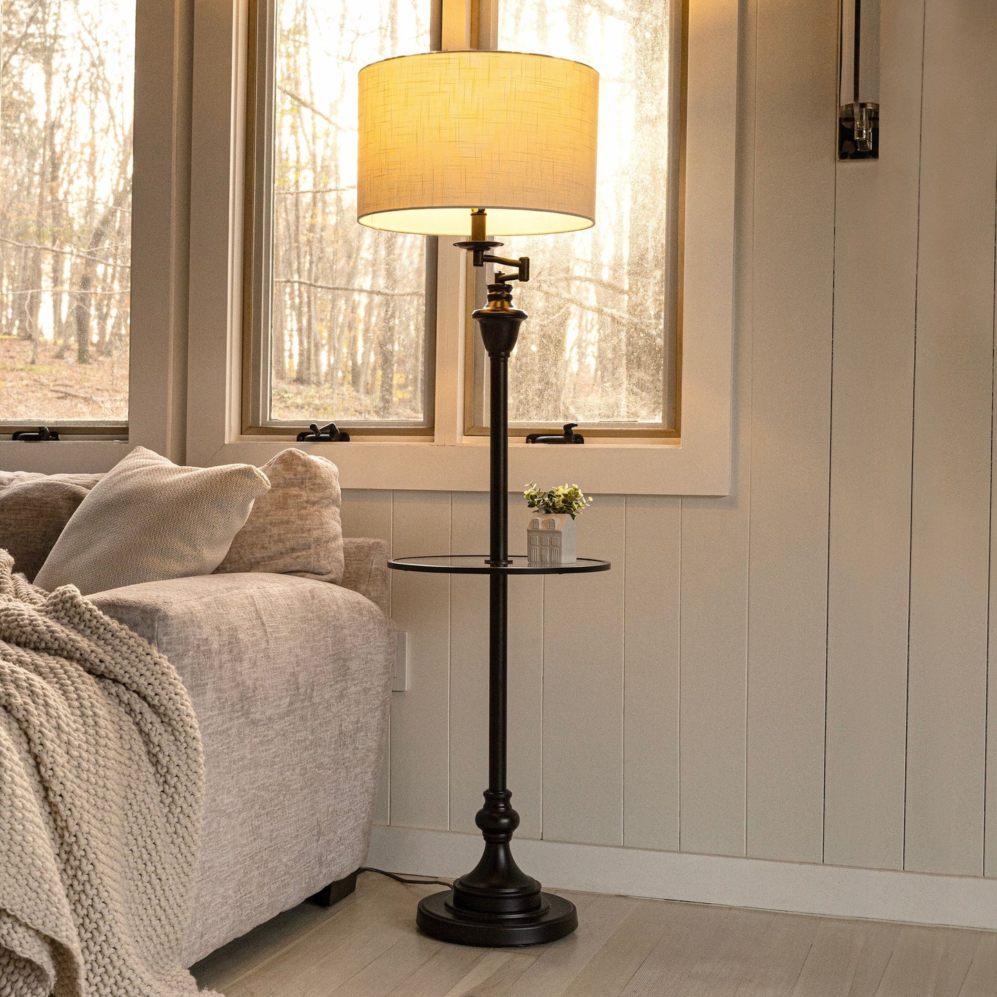 Choi 22 Lampe de table Chinoiserie, Bleu/Blanc (lot de 2) par JONATHAN Y