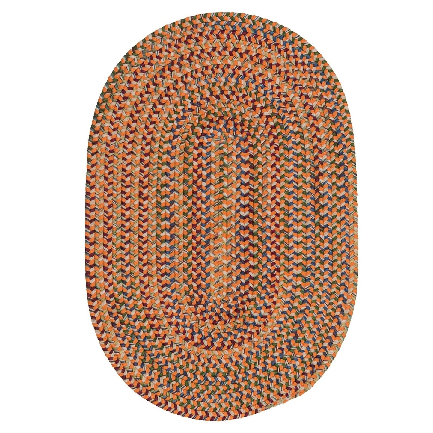 Colonial Mills Worley Rustic Farmhouse Braided Multicolor Oval Rug
