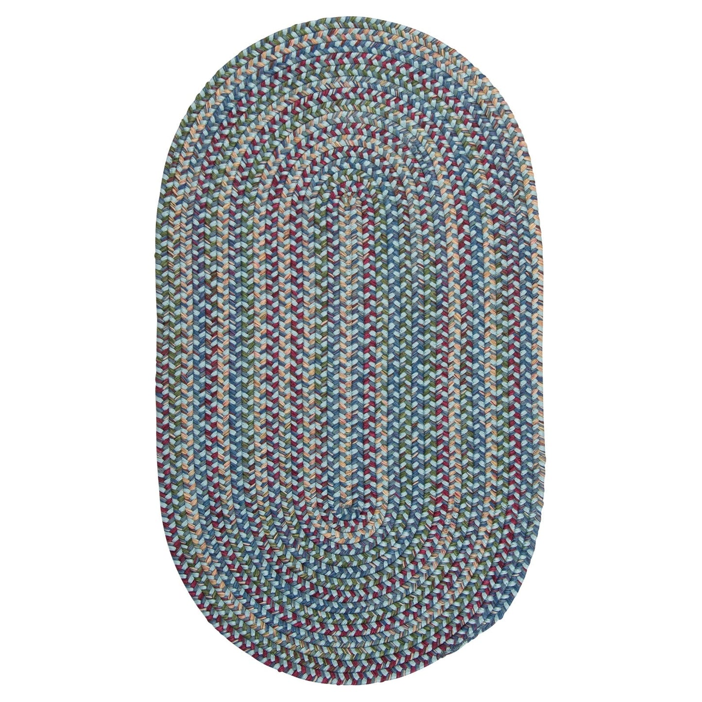 Colonial Mills Worley Rustic Farmhouse Braided Multicolor Oval Rug