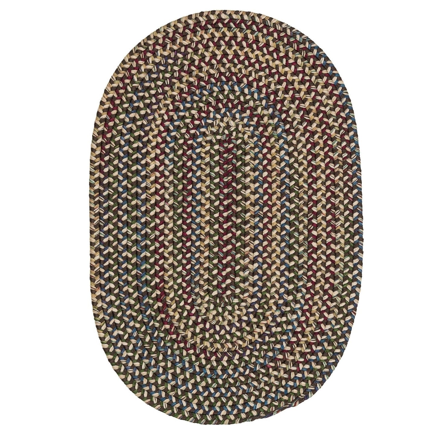 Colonial Mills Worley Rustic Farmhouse Braided Multicolor Oval Rug