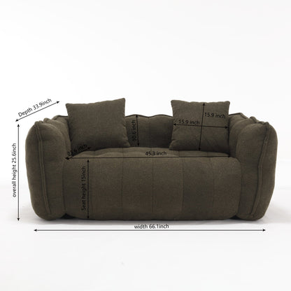 Comfortable square recliner sofa