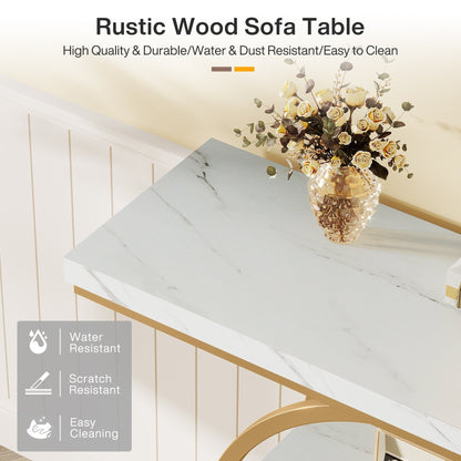 Table console pour entrée, table d'appoint industrielle à 4 niveaux pour derrière le canapé