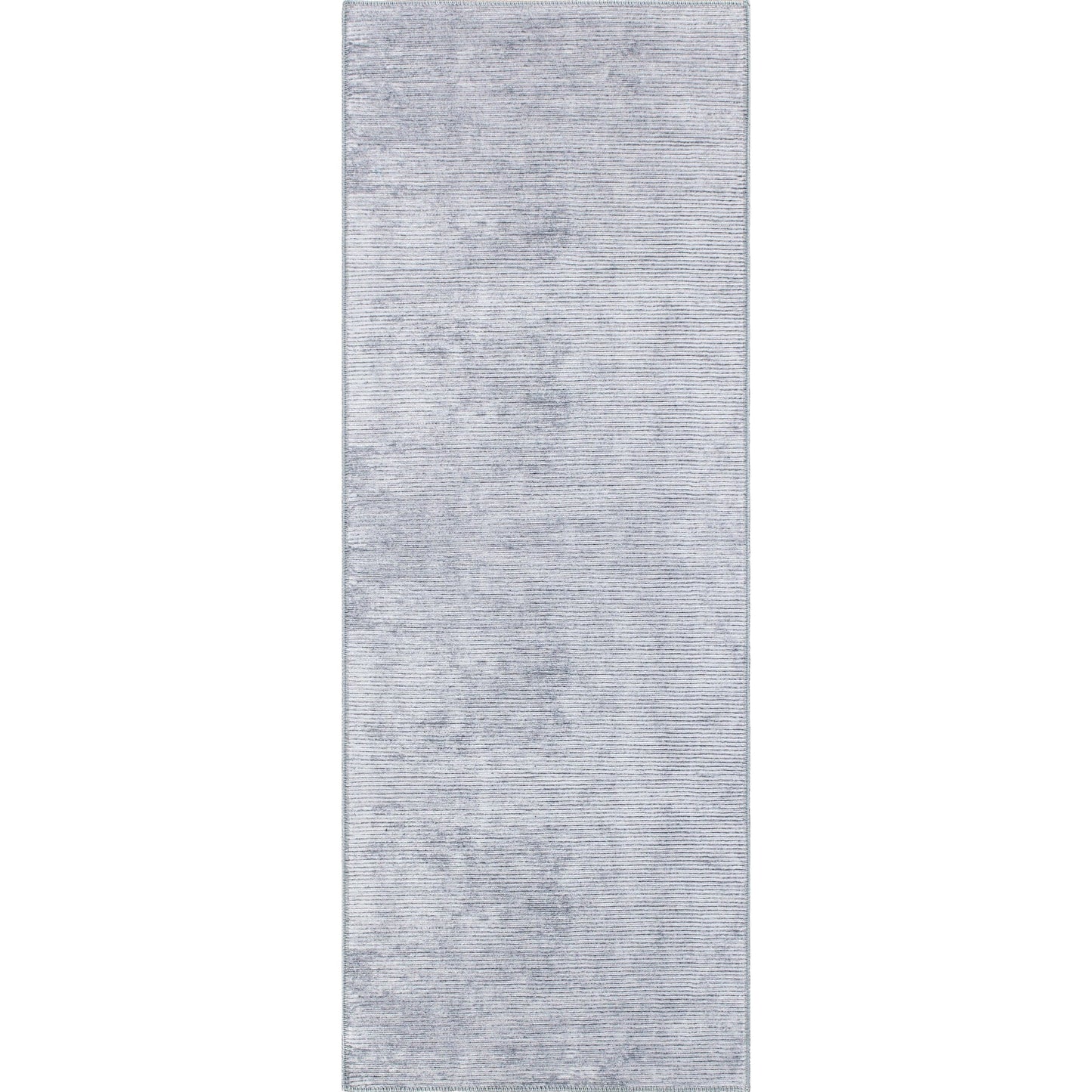 Contemporary Distressed Stripe Machine Washable Area Rug