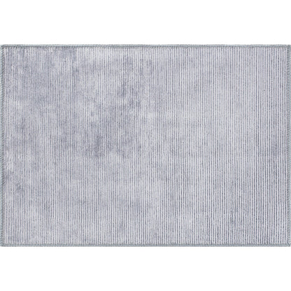 Contemporary Distressed Stripe Machine Washable Area Rug