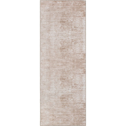 Contemporary Distressed Stripe Machine Washable Area Rug