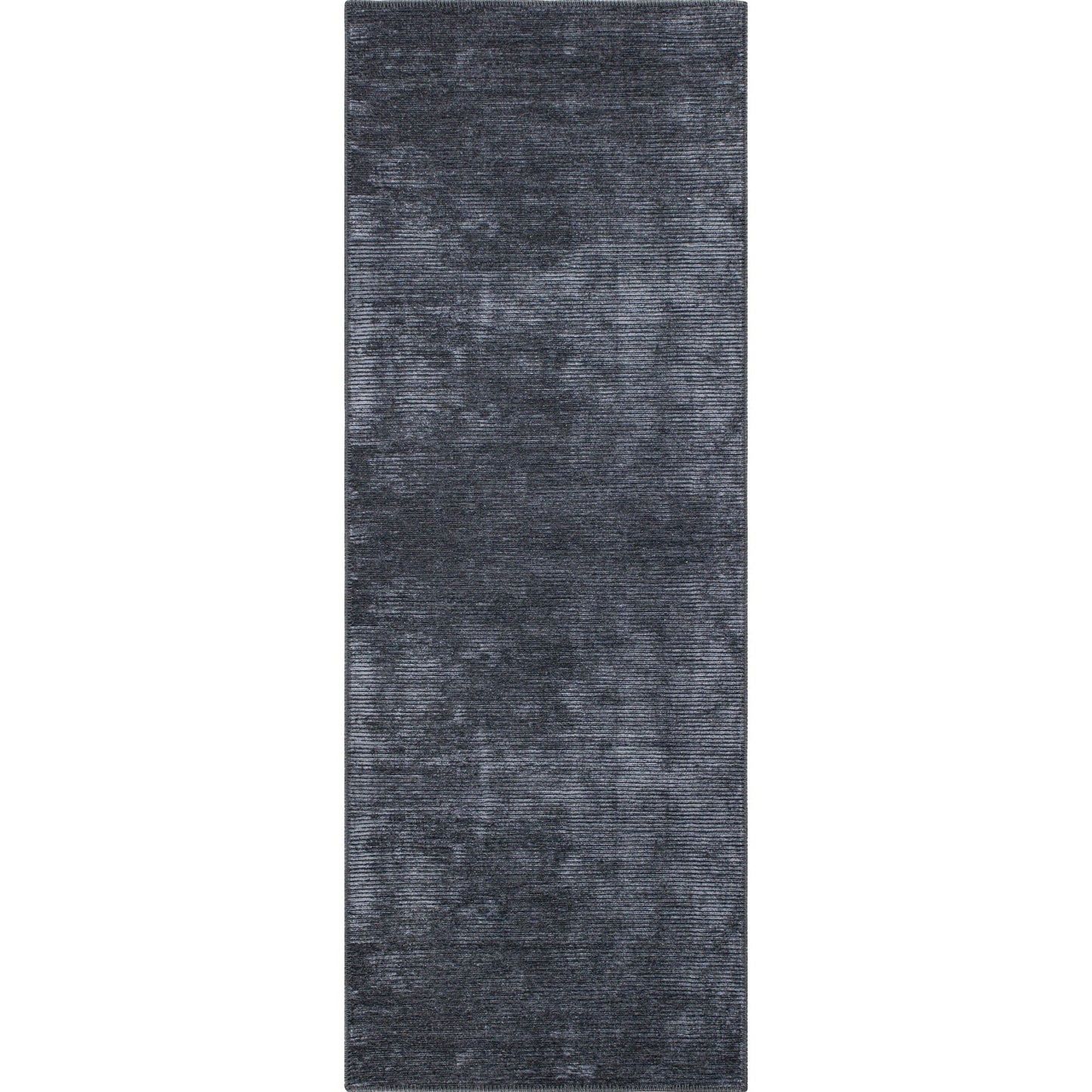 Contemporary Distressed Stripe Machine Washable Area Rug
