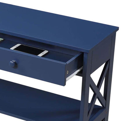 Table console Oxford à 1 tiroir avec étagères de Convenience Concepts
