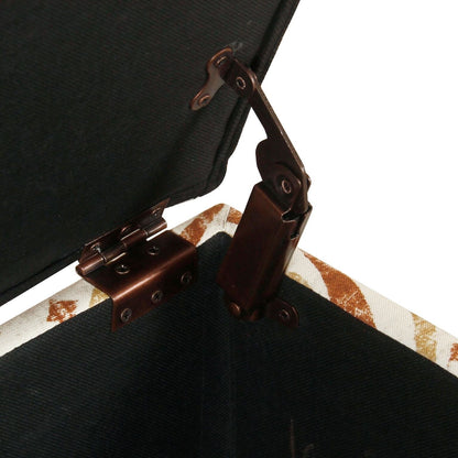 Banc de rangement capitonné Copper Grove Muscari avec garniture à clous décoratifs