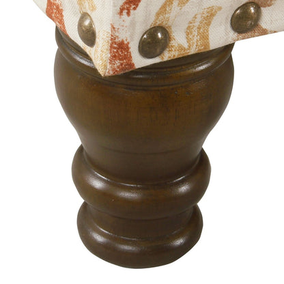 Banc de rangement capitonné Copper Grove Muscari avec garniture à clous décoratifs