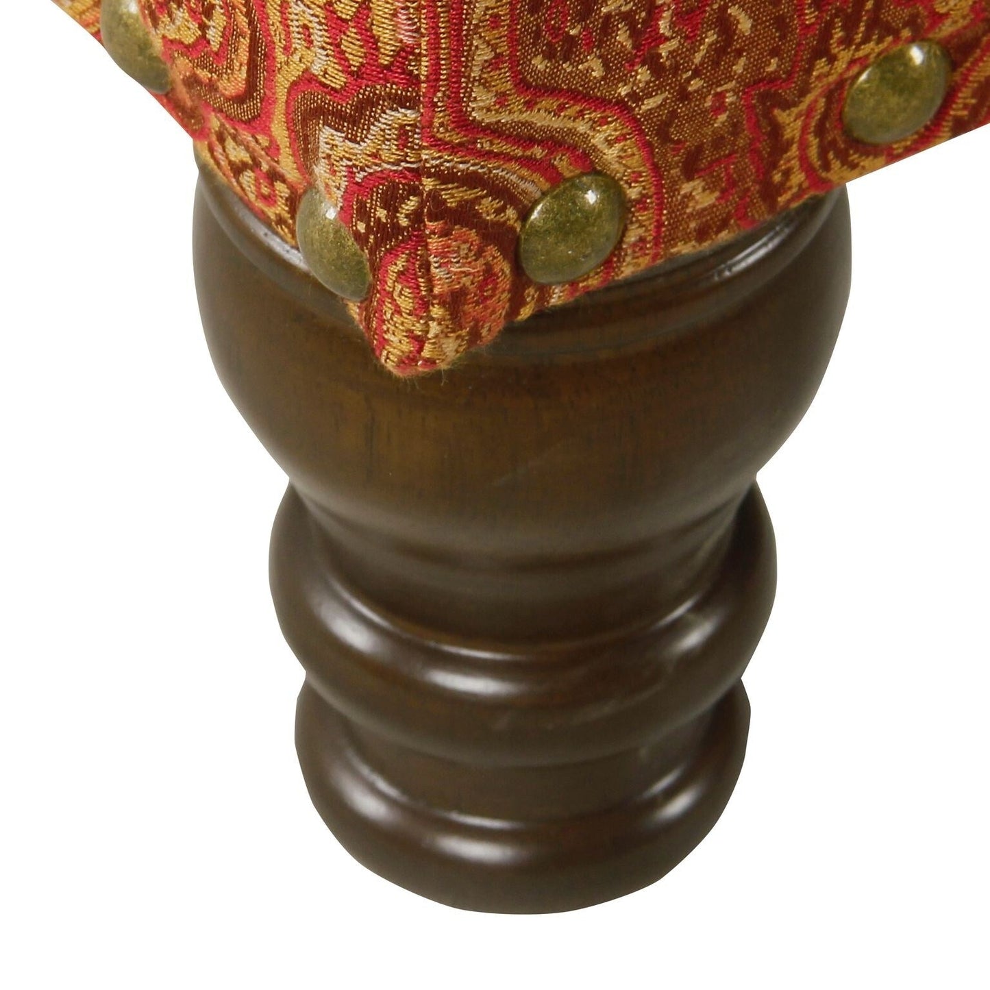 Banc de rangement capitonné Copper Grove Muscari avec garniture à clous décoratifs