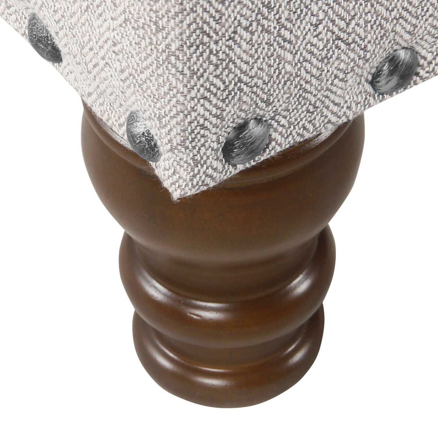 Banc de rangement capitonné Copper Grove Muscari avec garniture à clous décoratifs