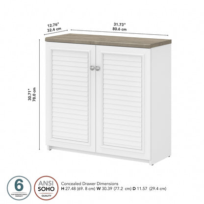 Armoire de rangement Fairview avec portes et étagères de Bush Furniture - 80,6 cm L x 32,4 cm l x 78 cm H