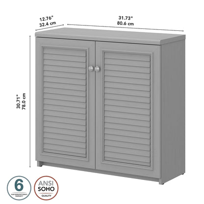 Armoire de rangement Fairview avec portes et étagères de Bush Furniture - 80,6 cm L x 32,4 cm l x 78 cm H