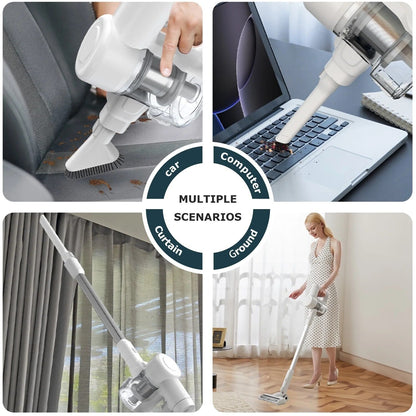 Aspirateur sans fil 3-en-1, léger pour tapis, sols durs, poils d'animaux et nettoyage de la maison.