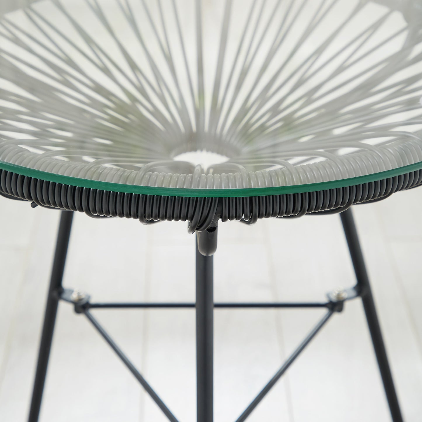 Corvus Sarcelles 3-Piece Modern Wicker Acapulco Bistro Set