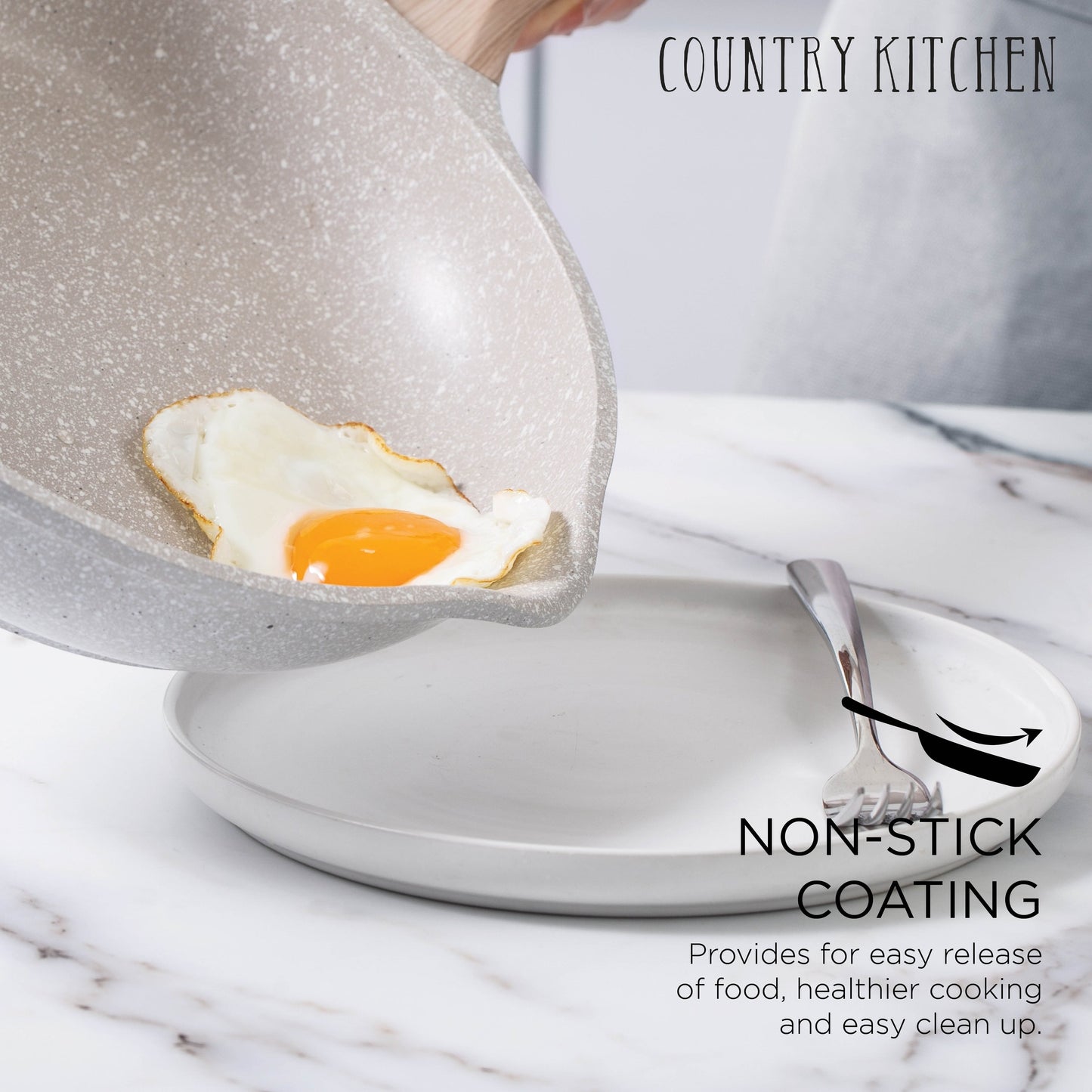 Country Kitchen - Ensemble de 13 pièces pour cuisinière à induction, en aluminium coulé, avec poignées en BAKÉLITE.