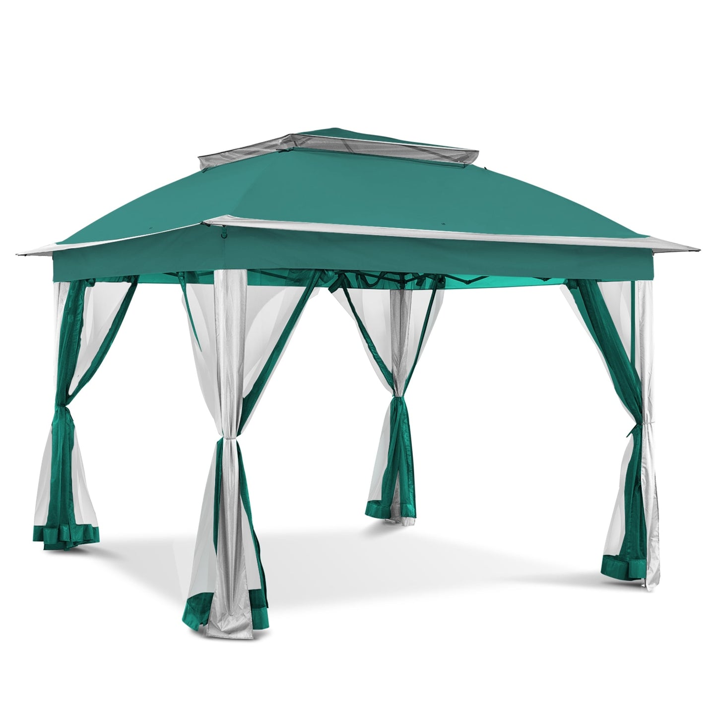 Gazebo en acier Cozywor de 3,35 m x 3,35 m (11 pi x 11 pi) avec moustiquaire