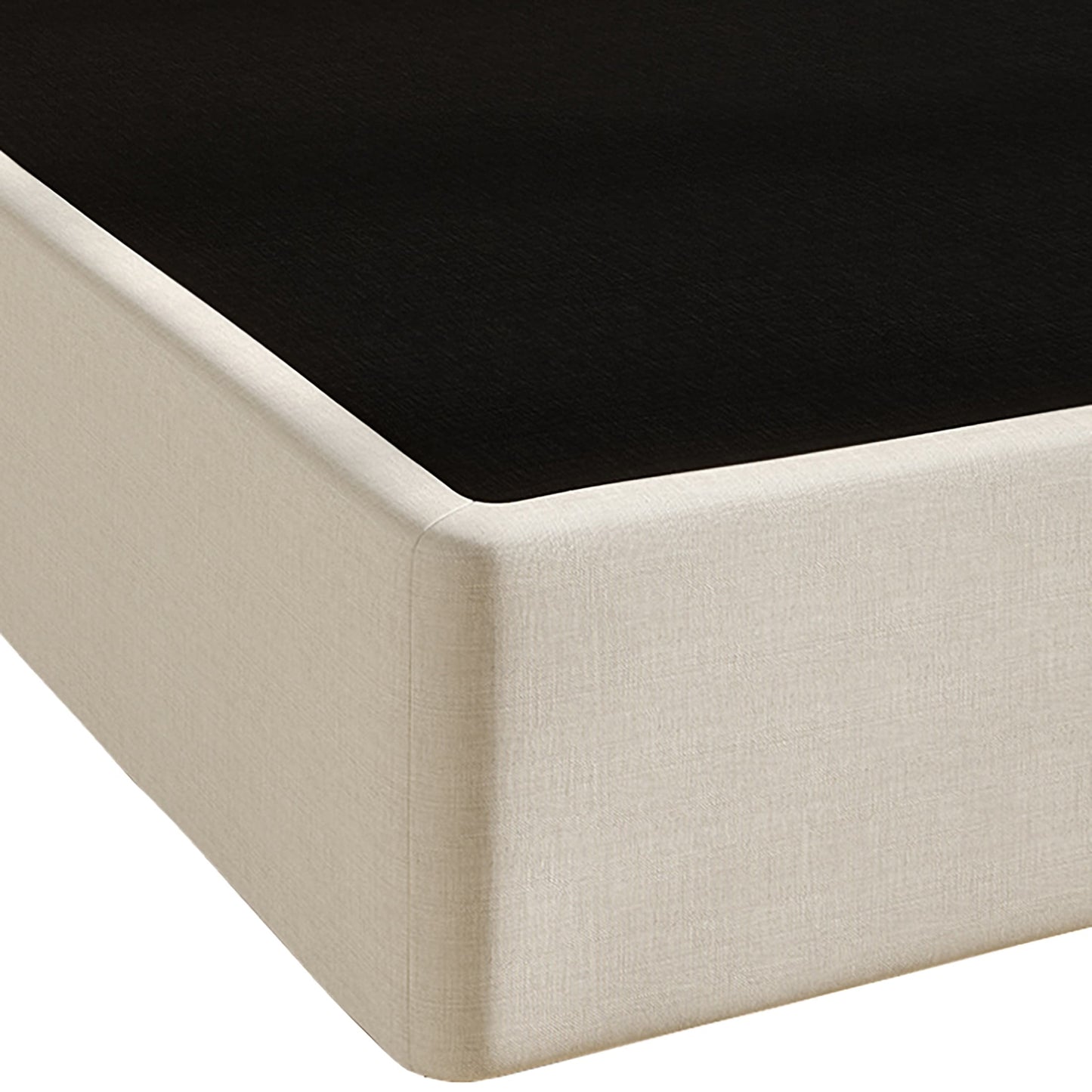 Sommier à ressorts métalliques de 5 pouces avec revêtement en lin gris chaud de CraftPorch