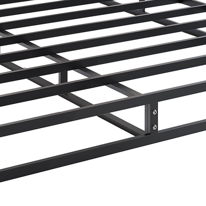 Sommier à ressorts métalliques de 5 pouces avec revêtement en lin gris chaud de CraftPorch