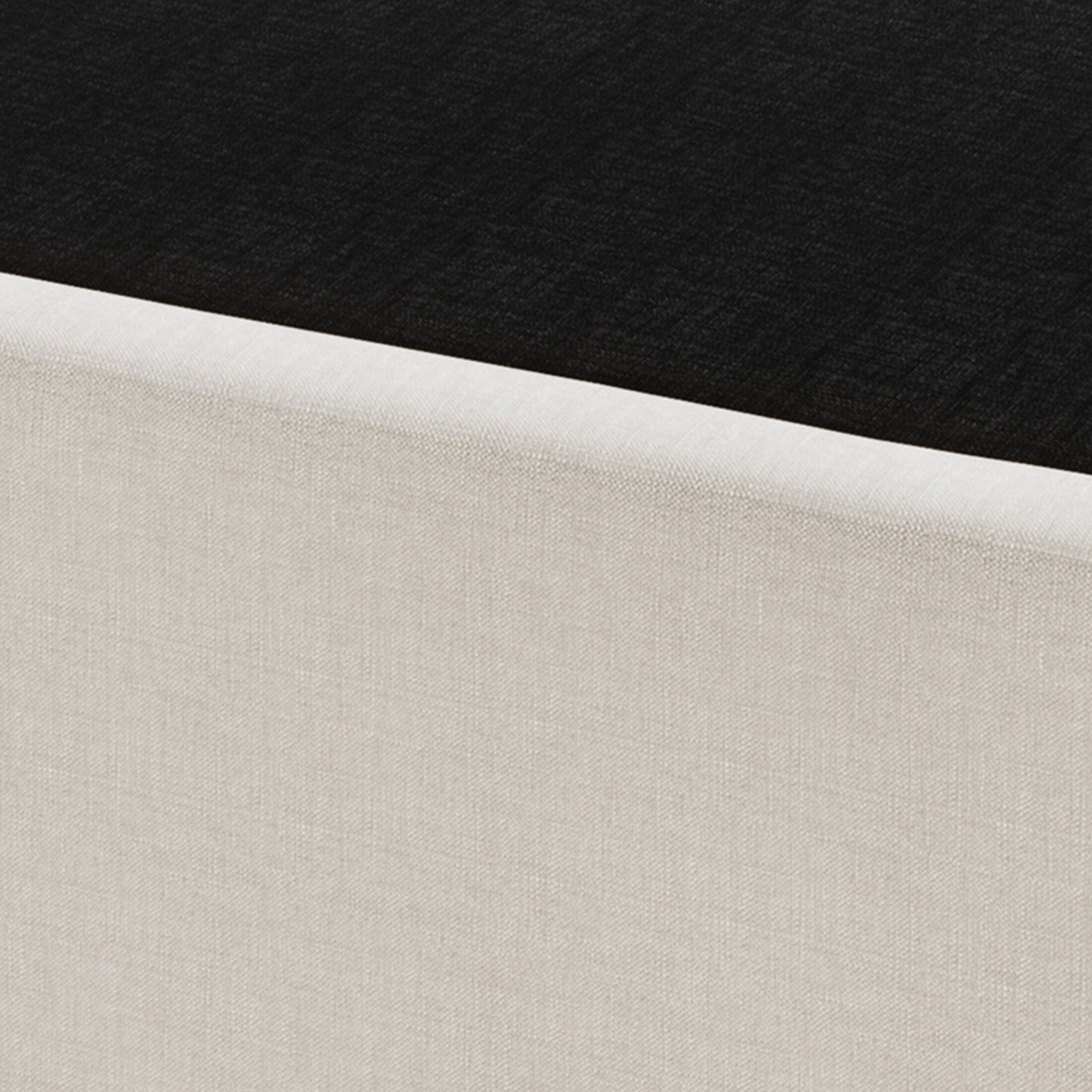 Sommier à lattes en bois massif CraftPorch de 5 pouces avec revêtement en lin gris chaud