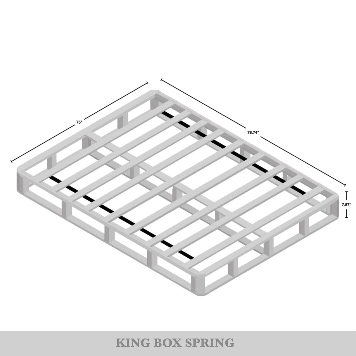 Sommier à lattes en bois massif de 8 pouces de CraftPorch