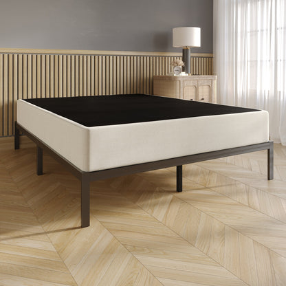 Sommier à ressorts à cadre métallique CraftPorch recouvert de lin