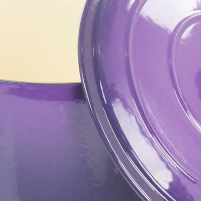 Casserole en fonte émaillée Crock-Pot Artisan, 2 pièces, 5 quarts, avec couvercle, couleur lavande.