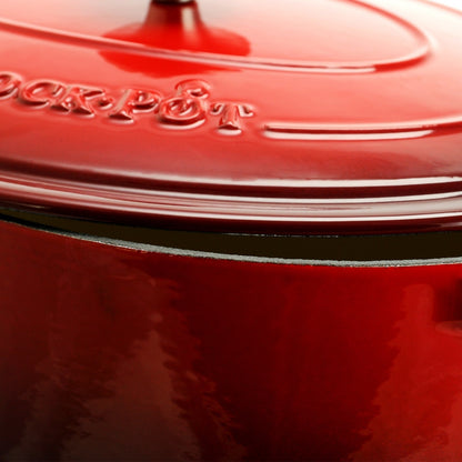 Casserole en fonte émaillée Crock Pot Artisan 7 quarts, ovale, rouge écarlate